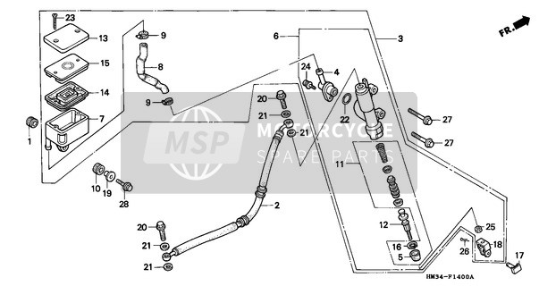 RR. Brake Master Cylinder