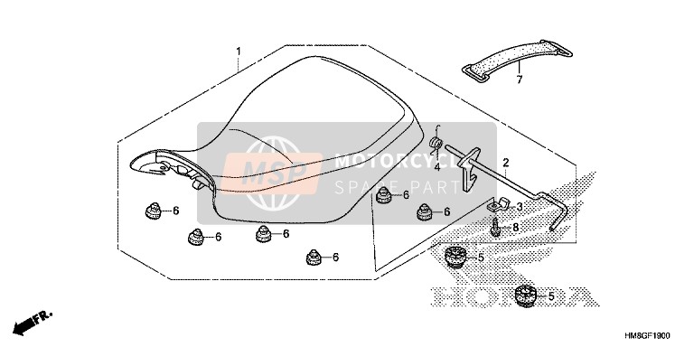 Honda TRX250TM 2014 Asiento para un 2014 Honda TRX250TM