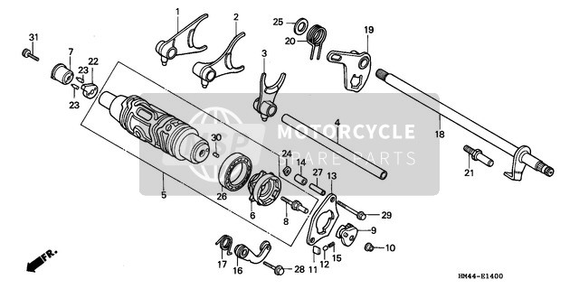 Honda TRX300FW 1997 Shift Drum for a 1997 Honda TRX300FW