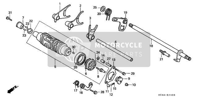 Honda TRX300 1993 Shift Drum for a 1993 Honda TRX300