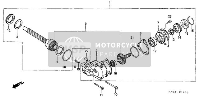 Honda ATC250ES 1987 Side Gear Case for a 1987 Honda ATC250ES