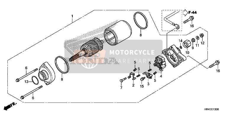 Honda TRX500FE1 2017 Motor de arranque para un 2017 Honda TRX500FE1