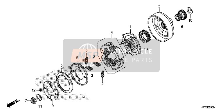 Honda TRX420FA5 2016 Di partenza Frizione per un 2016 Honda TRX420FA5