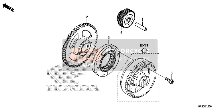 Honda TRX500FE1 2015 Starting Gear for a 2015 Honda TRX500FE1