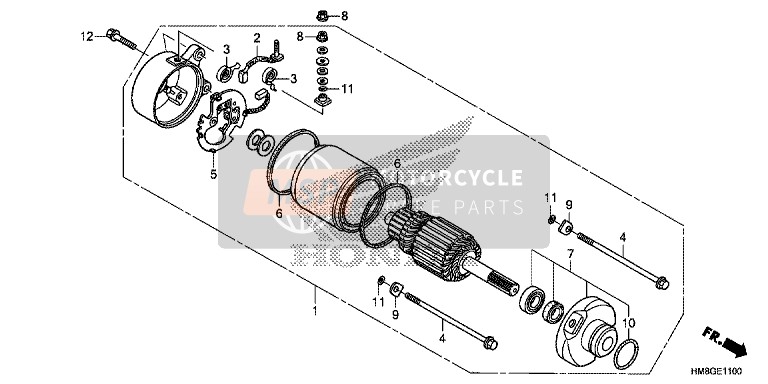 Honda TRX250TM 2014 Startend Motor voor een 2014 Honda TRX250TM