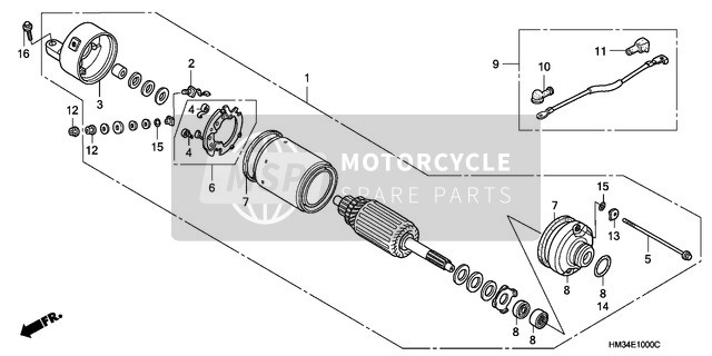 Honda TRX300EX 1996 Beginnend Servomotor 2 für ein 1996 Honda TRX300EX