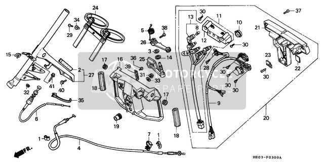 Honda FL400R 1989 Steering Handle for a 1989 Honda FL400R