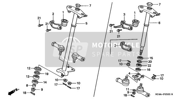 53310HM5850, Arbre Comp. Direction, Honda, 3