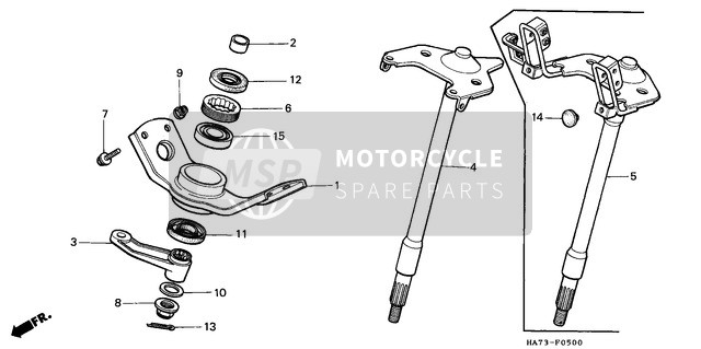 Honda TRX350D 1987 Lenkwelle für ein 1987 Honda TRX350D