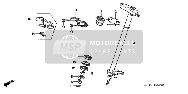 Honda TRX400EX 1999 Steering Shaft for a 1999 Honda TRX400EX