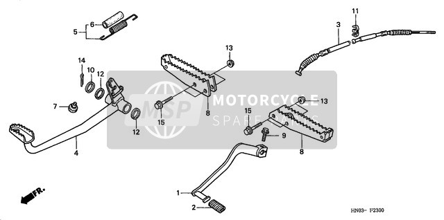 Honda TRX450S 1999 Passo (S) per un 1999 Honda TRX450S