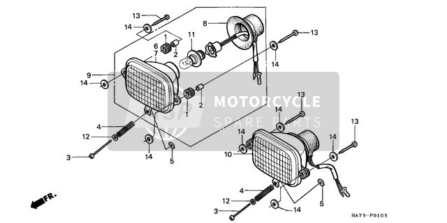 Honda TRX350 1992 Sub Light for a 1992 Honda TRX350