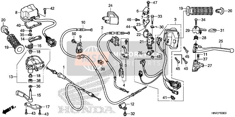 Honda TRX500FE2 2016 Interruttore/ Cavo per un 2016 Honda TRX500FE2