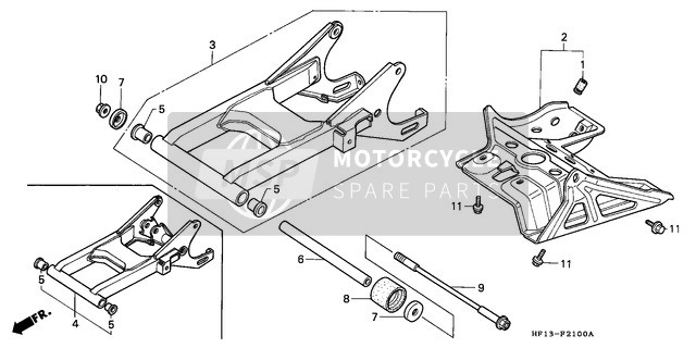 Honda TRX200 1990 Basculante para un 1990 Honda TRX200