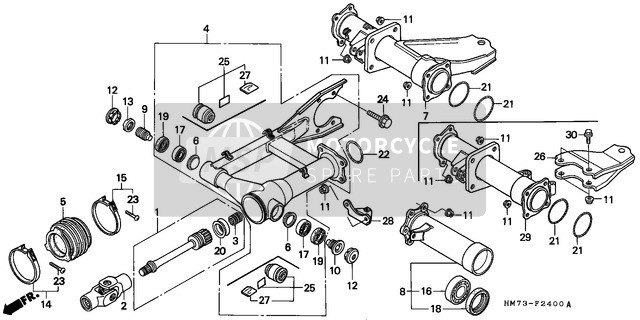 Honda TRX400FW 1996 Basculante para un 1996 Honda TRX400FW