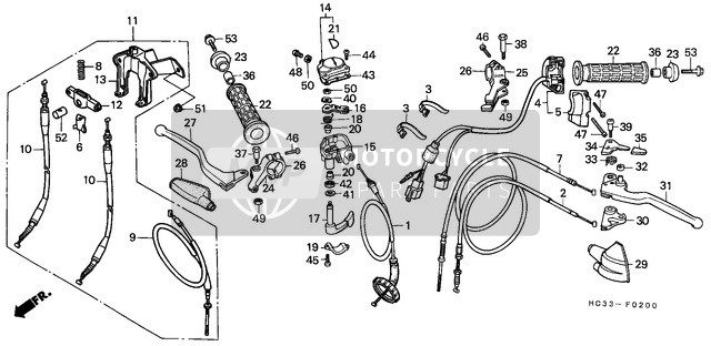 53142HC3000, Case, Throttle Lever, Honda, 1