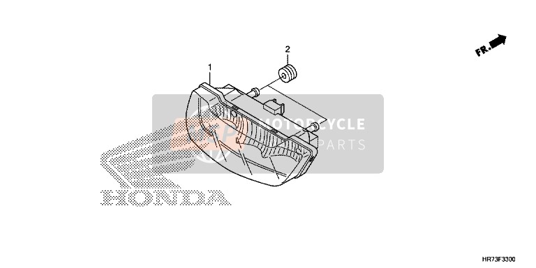 Honda TRX420FA6 2015 Feu arrière pour un 2015 Honda TRX420FA6