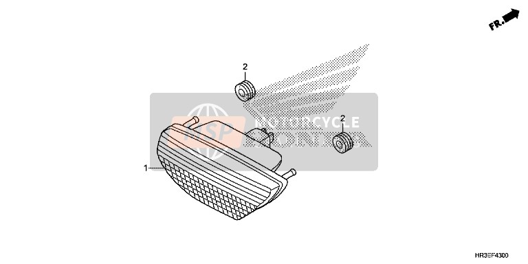 Honda TRX420FE1 2015 Tail Light for a 2015 Honda TRX420FE1