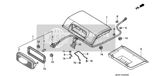 90660SB2000, Clip, Cord, Honda, 2