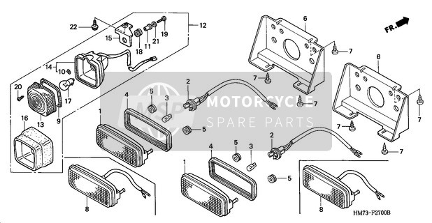 Honda TRX400FW 1997 Tail Light for a 1997 Honda TRX400FW