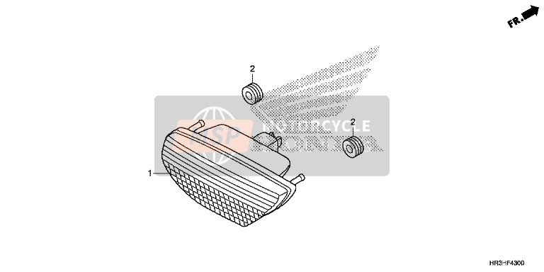 Honda TRX420FA1 2017 Tail Light for a 2017 Honda TRX420FA1