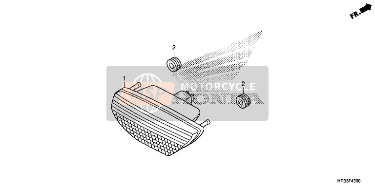 Honda TRX420FE1 2014 Tail Light for a 2014 Honda TRX420FE1