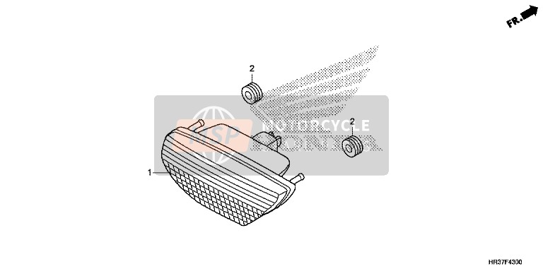 Honda TRX420FM1 2016 Tail Light for a 2016 Honda TRX420FM1