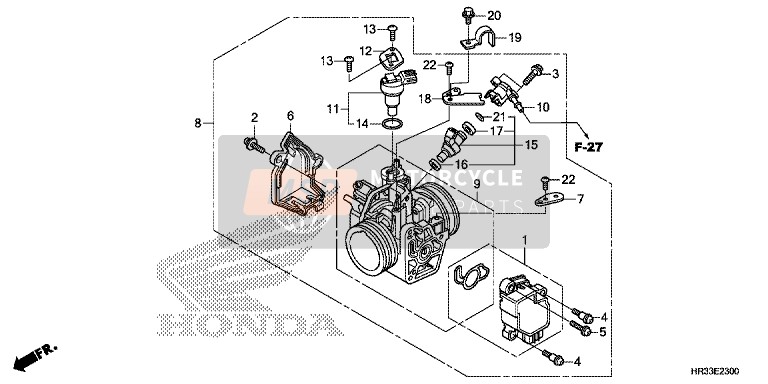 Honda TRX420FM2 2014 Corpo farfallato per un 2014 Honda TRX420FM2