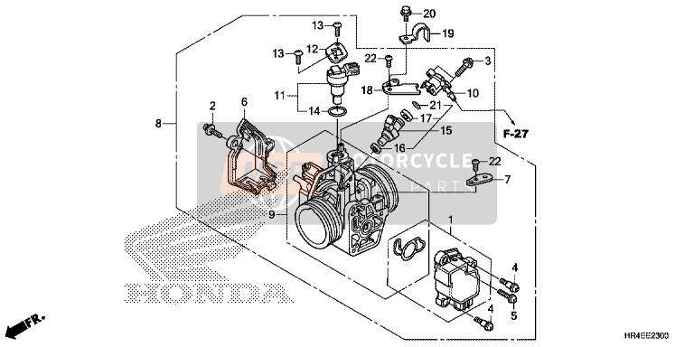 Honda TRX500FE1 2016 Cuerpo del acelerador para un 2016 Honda TRX500FE1