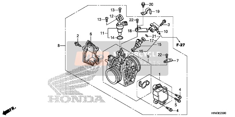 Honda TRX500FM1 2015 Throttle Body for a 2015 Honda TRX500FM1