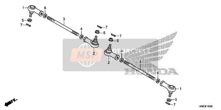 Honda TRX500FA6 2016 Tirante para un 2016 Honda TRX500FA6