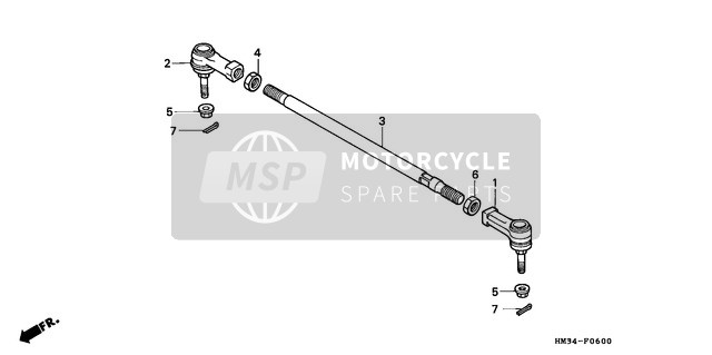 Honda TRX300EX 1994 Tie Rod for a 1994 Honda TRX300EX