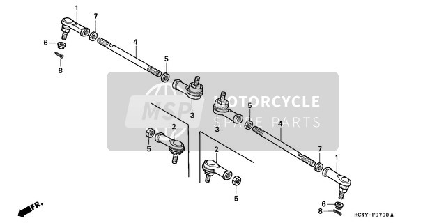 Honda TRX300 1992 Tie Rod for a 1992 Honda TRX300