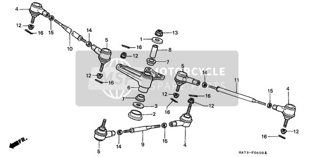 Honda TRX350D 1988 Tie Rod for a 1988 Honda TRX350D