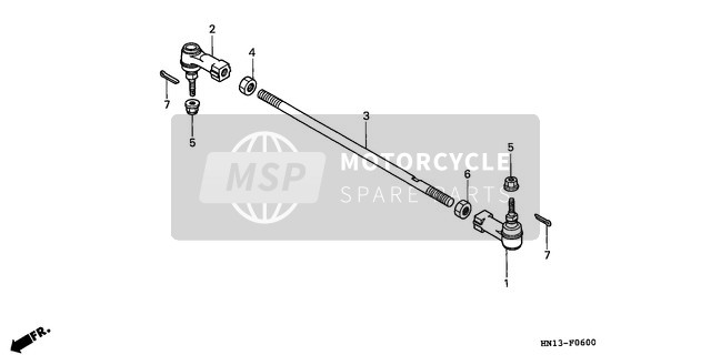 Honda TRX400EX 1999 Tie Rod for a 1999 Honda TRX400EX