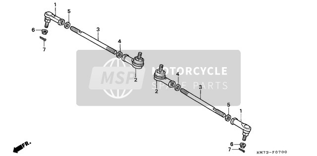 Honda TRX400FW 1996 Tie Rod for a 1996 Honda TRX400FW