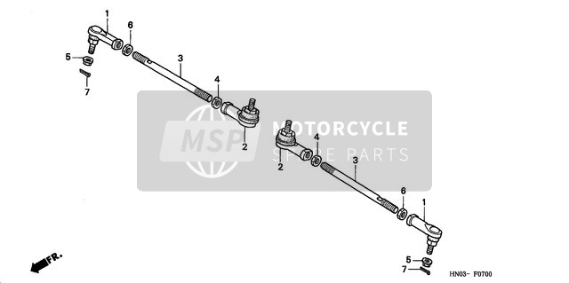 Honda TRX450S 1999 Tie Rod for a 1999 Honda TRX450S