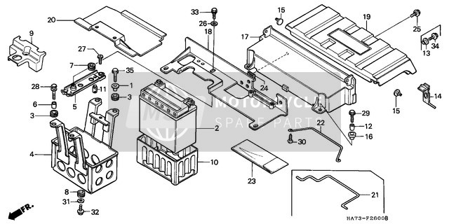 50327HA7670, Collar, Rr. Battery Mount, Honda, 1