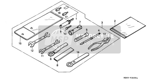 89217968000, Handle, Eye Wrench, 120, Honda, 1