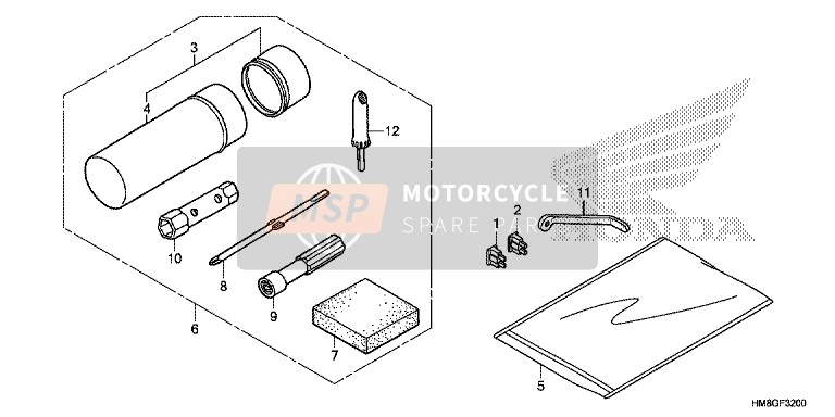 89227HN5A10, Herramientas Comp, Engrana, Honda, 2