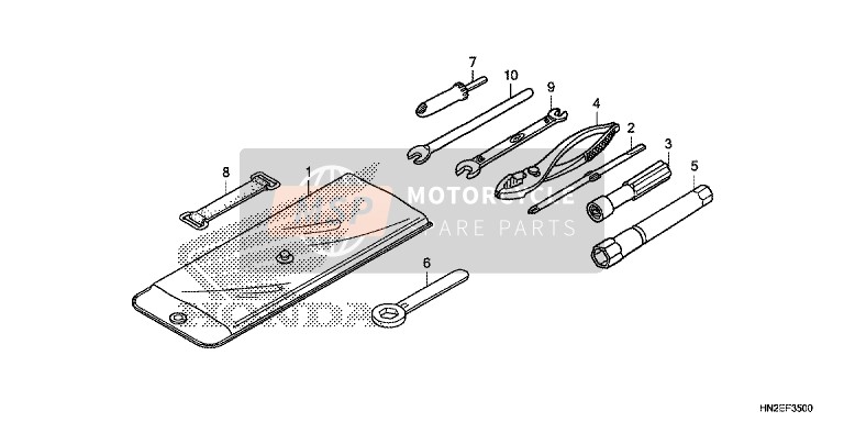 Honda TRX500FA 2014 Herramientas para un 2014 Honda TRX500FA