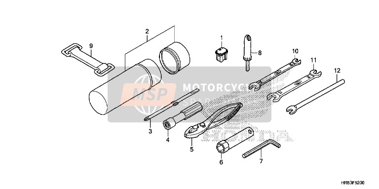 Honda TRX500FM5 2015 Herramientas para un 2015 Honda TRX500FM5