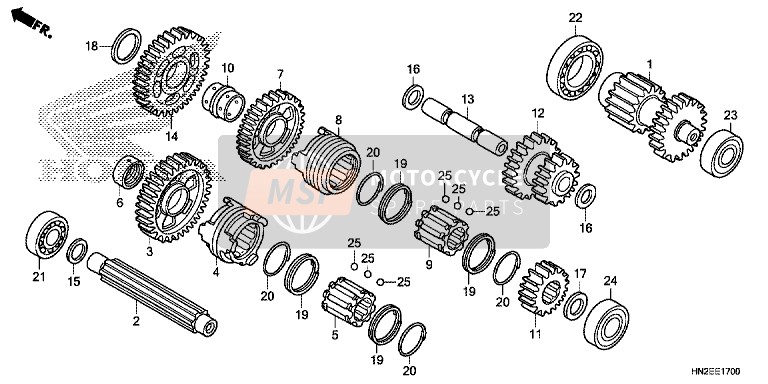 Honda TRX500FA 2014 Trasmissione per un 2014 Honda TRX500FA