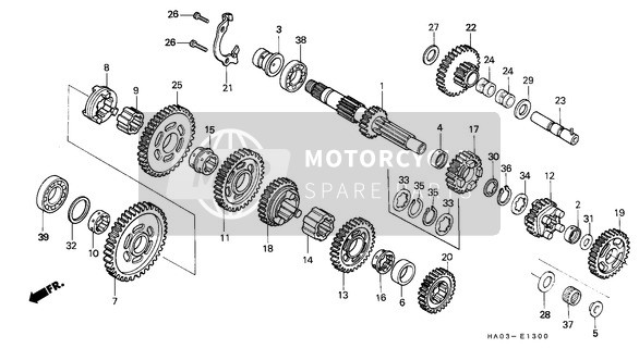 23224HA0680, Collier D'Arbre De Renvoi, Honda, 0