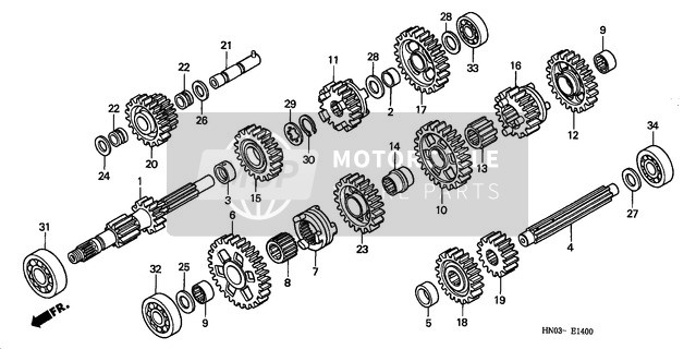 Honda TRX450S 1999 Transmission (S) for a 1999 Honda TRX450S