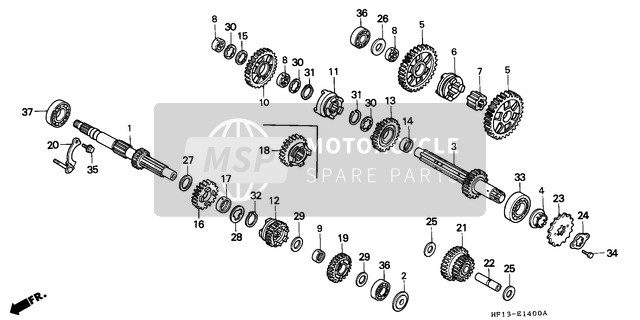 23441HM8000, Gear, Mainshaft Third (19, Honda, 1