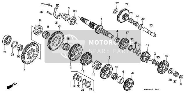 Honda TRX250 1985 Transmission for a 1985 Honda TRX250