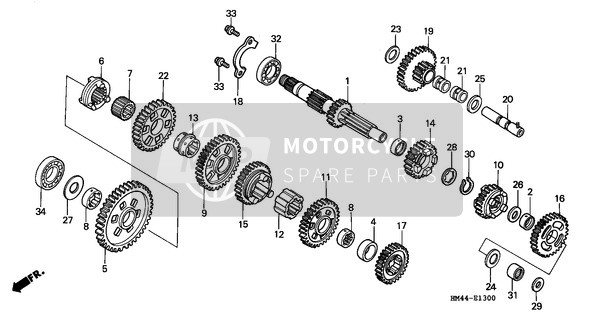 Honda TRX300FW 1997 Transmisión para un 1997 Honda TRX300FW