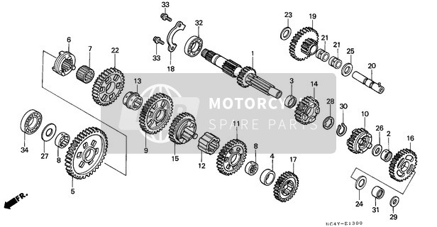 Honda TRX300 1992 Transmission for a 1992 Honda TRX300