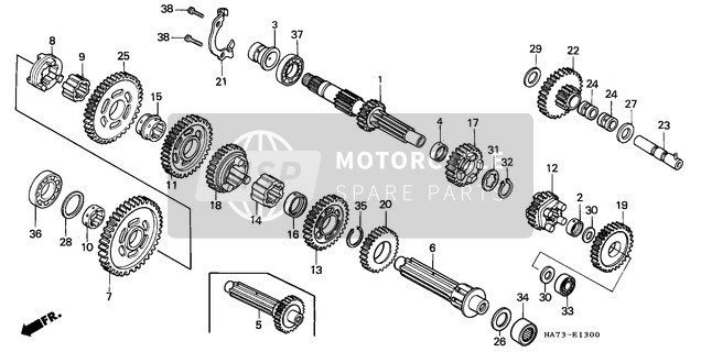 23720HA7670, Gear Comp., Reverse Idle, Honda, 0